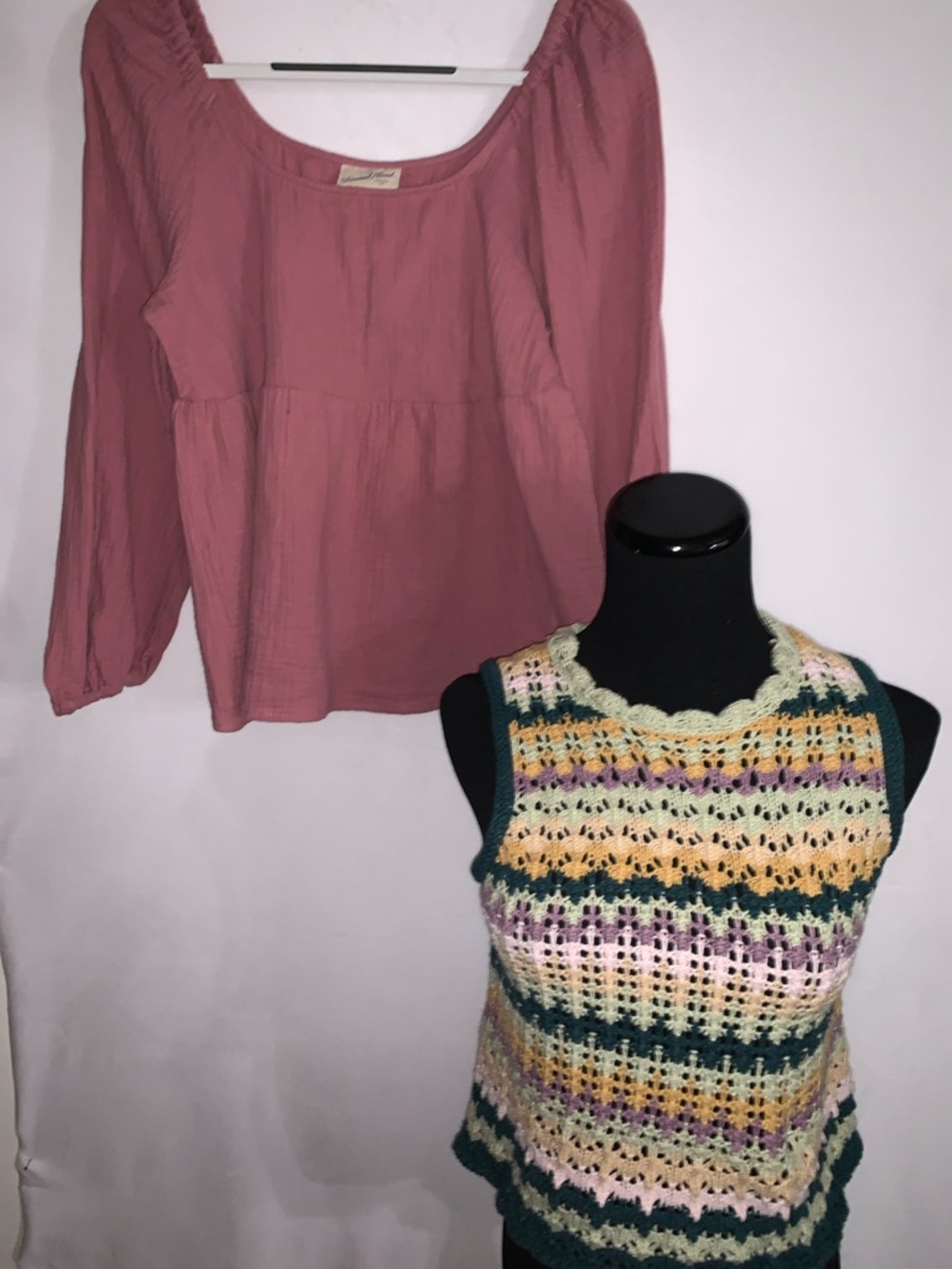 Universal Thread Rose Pink Peasant Tank Top